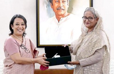 Indian High Commissioner Riva Ganguly calls on Bangladesh PM Sheikh Hasina