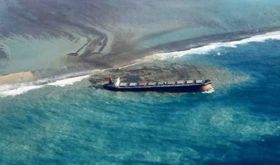 Mauritius declares environment emergency after fuel leak
