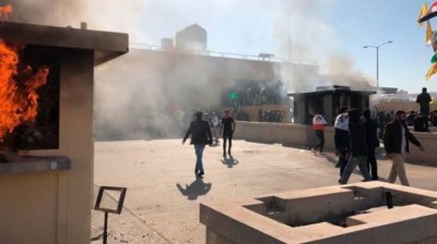 US Embassy's security guards use tear gas against protesters in Baghdad: Reports