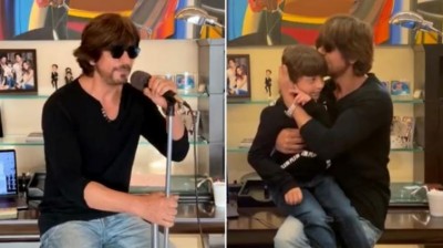 Sab Sahi Ho Jaayega: SRK turns singer during anti-Covid lockdown; AbRam says 'papa enough now!' 