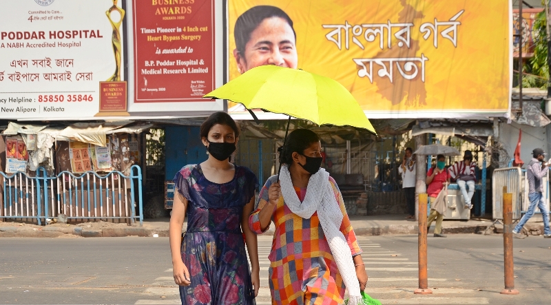 Glimpses of the deserted Kalighat Kali temple premises and other parts of Kolkata