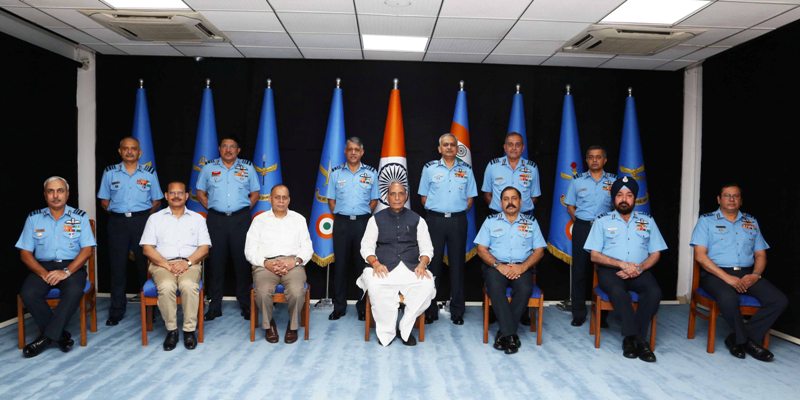 Rajnath Singh at inaugural session of the Air Force Commander’s Conference