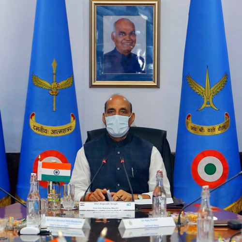 Rajnath Singh at inaugural session of the Air Force Commander’s Conference