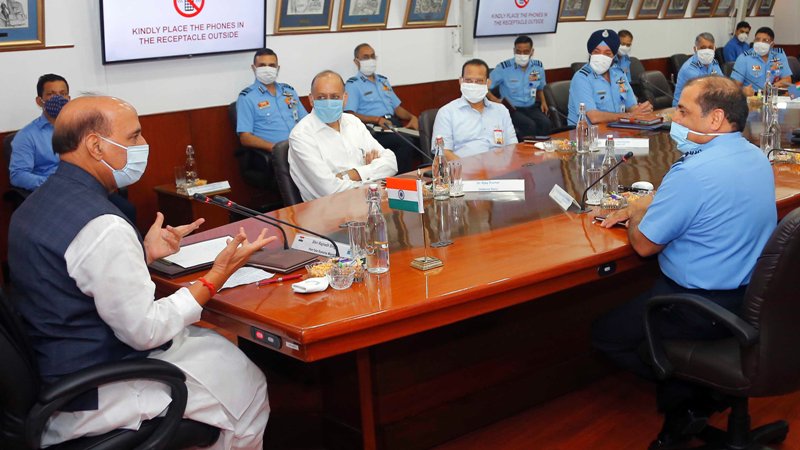 Rajnath Singh at inaugural session of the Air Force Commander’s Conference