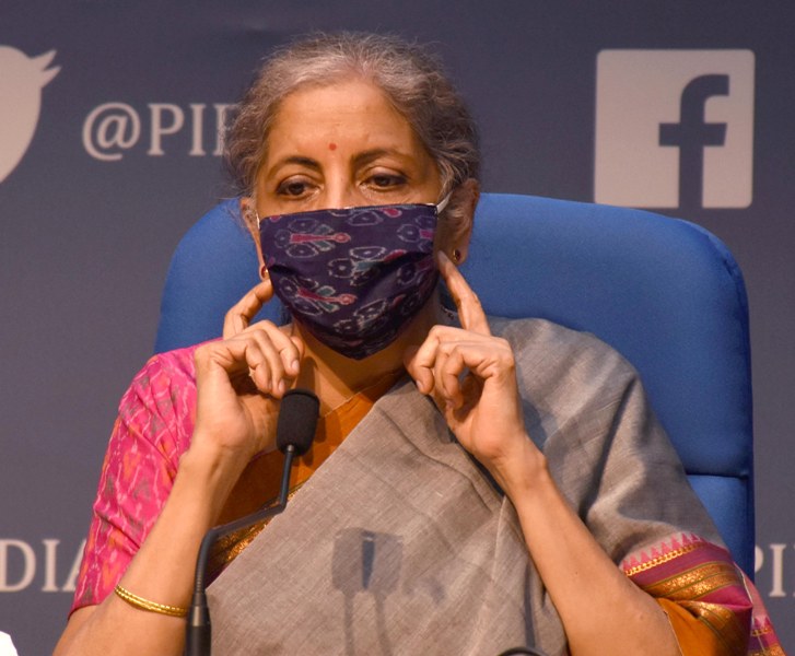 Finance Minister Nirmala Sitharaman addresses press conference