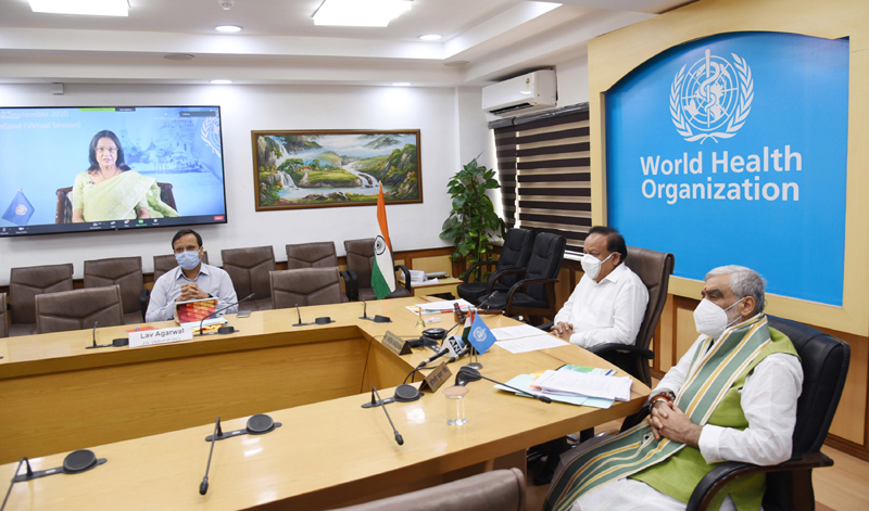 Harsh Vardhan attends the 73rd session of WHO South East Asia Region through Video Conferencing