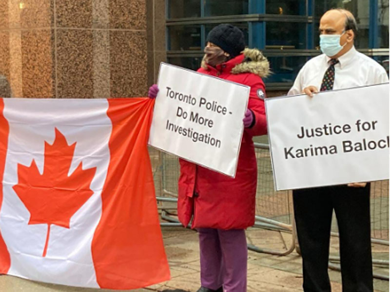 Protesters demand fair probe into Karima Baloch's death in Toronto