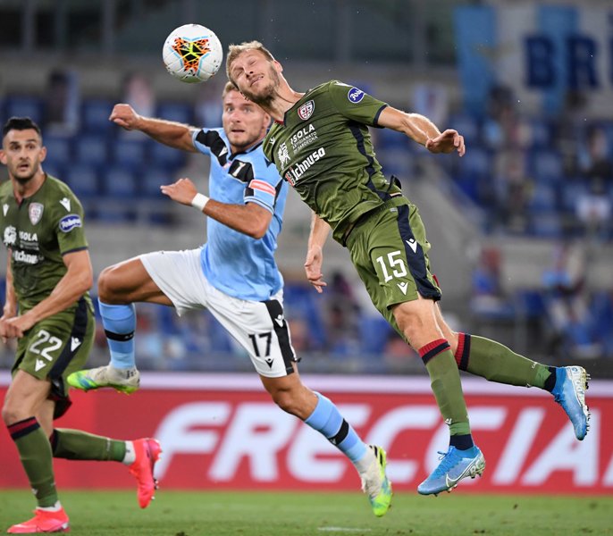 Serie A soccer match between Lazio and Cagliari