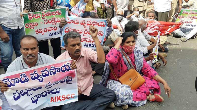 Left protests against Centre’s farm laws