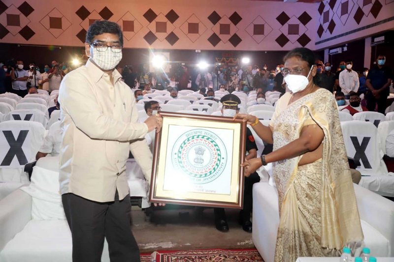Jharkhand CM Hemant Soren presents new logo of his government