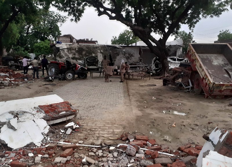 People gather at Vikas Dubey's encounter spot in Kanpur