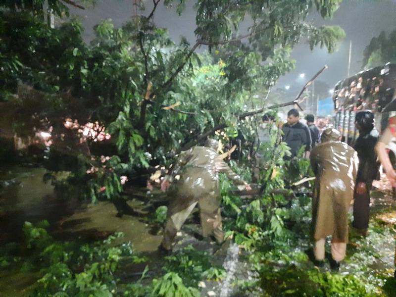 Water logging due to rain in Hyderabad