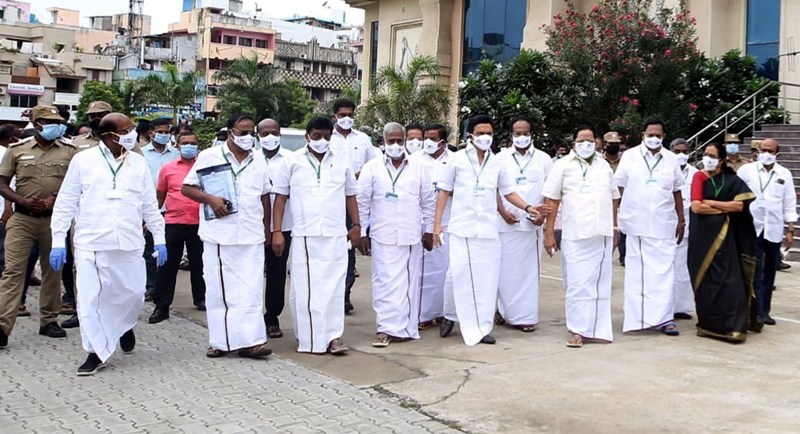 DMK chief MK Stalin at Tamil Nadu assembly