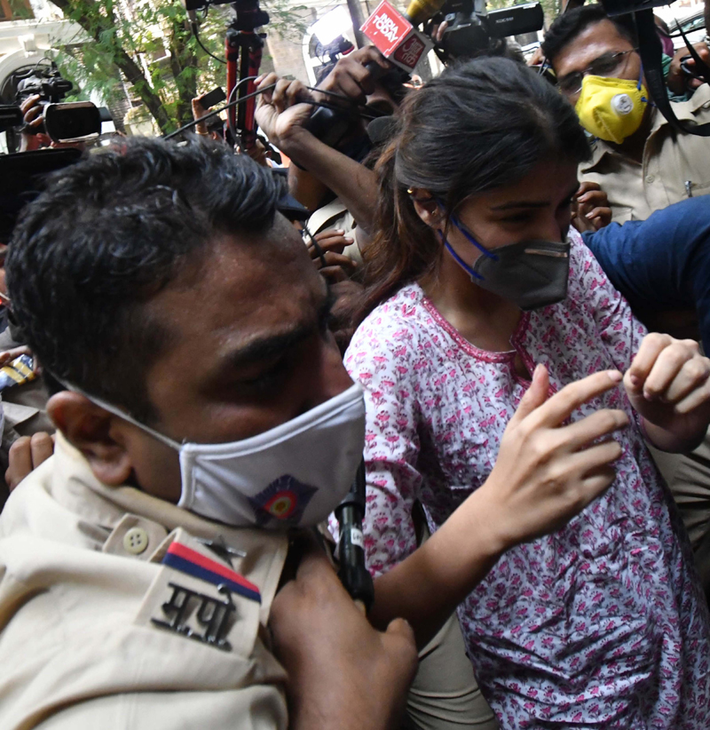 Rhea Chakraborty at NCB office
