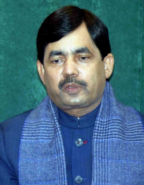 BJP Spokesperson Syed Shahnawaz Hussain addressing media at Kashmir press club in Srinagar