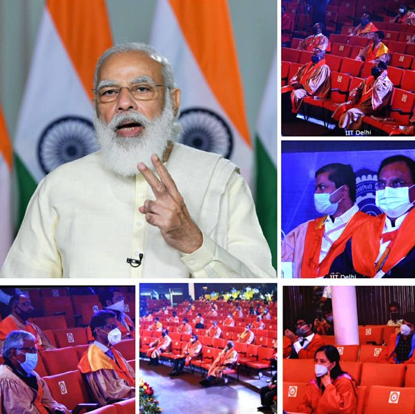 PM Narendra Modi addresses the 51st convocation of IIT Delhi.