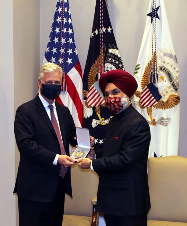 US President Donald Trump presents PM Modi with 'Legion of Merit'