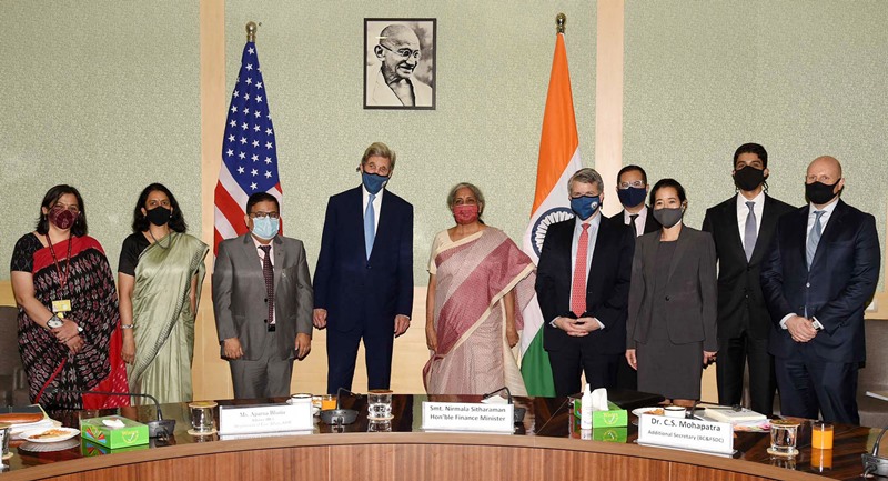 US Special Presidential Envoy for Climate, John Kerry meets Nirmala Sitharaman in New Delhi