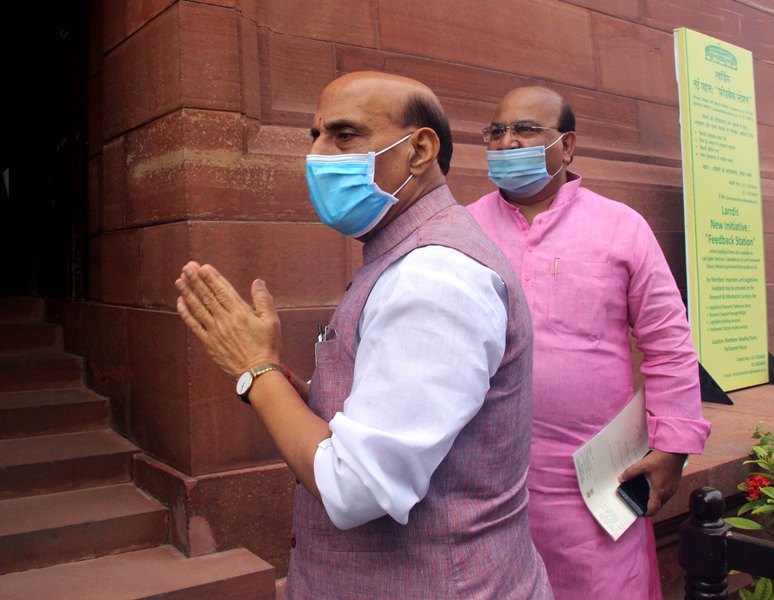 Rajnath Singh in Parliament