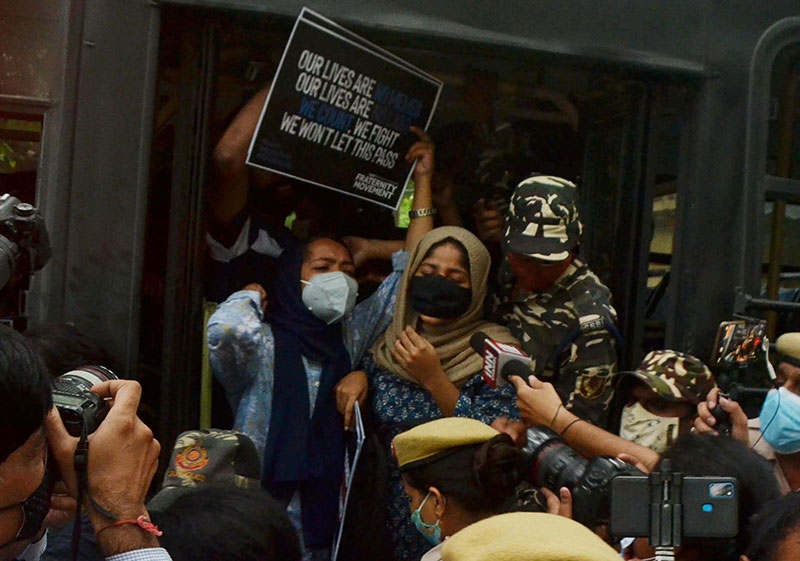 Protest against eviction drive in Assam's Dholpur