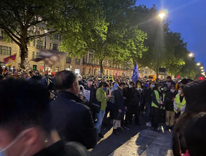 Remembering Tiananmen: Vigil held outside Chinese Embassy in London