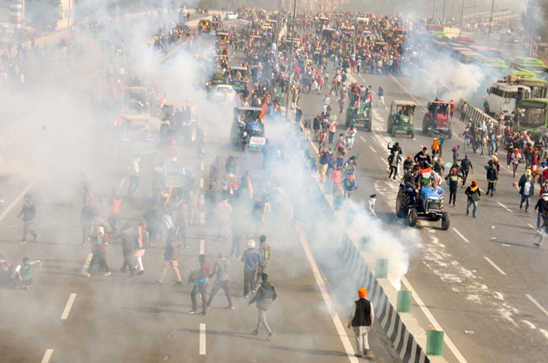 Farmers' tractor rally in Delhi