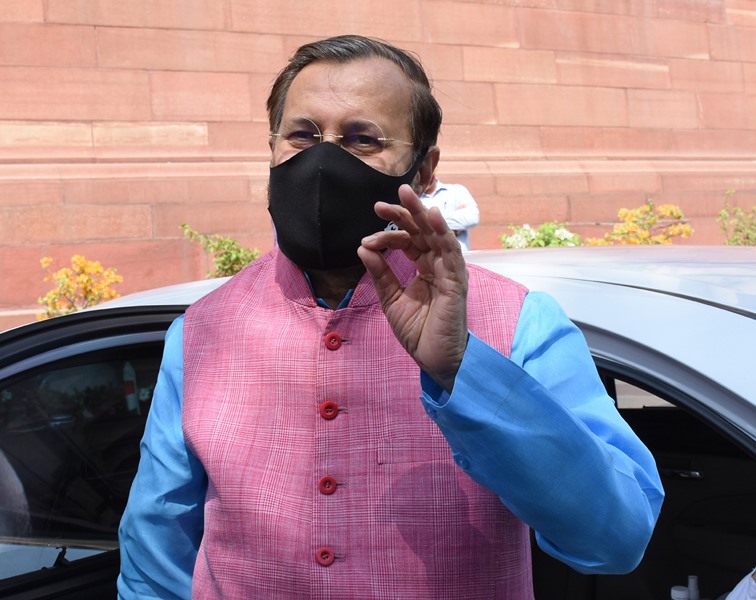 Prakash Javadekar in Parliament House