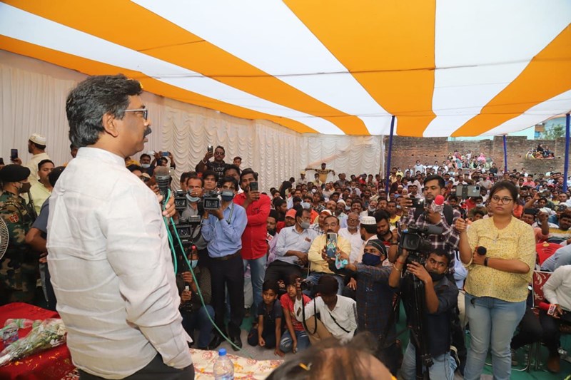 Jharhand CM Hemant Soren lays foundation in Ranchi