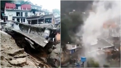 Cloud burst damages shops, houses in Uttarakhand's Devprayag