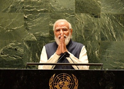PM Modi addressing 76th session of United Nations General Assembly in New York