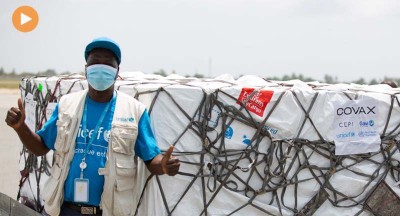 Côte d'Ivoire takes delivery of latest COVAX vaccine shipment, in further boost for Africa