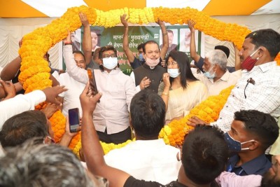 Jharhand CM Hemant Soren lays foundation in Ranchi