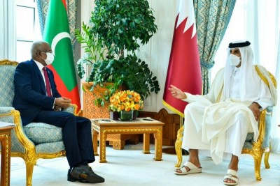Maldives president meets Qatar Emir, first since reinstating ties