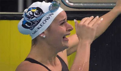 Australian swimmer McKeown creates new 100 m backstroke world record