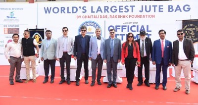 Social activist Chaitali creates new Guinness World Record with largest jute bag