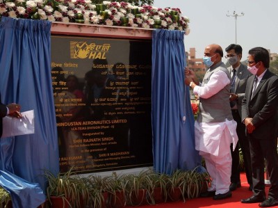 Rajnath Singh addresses gathering during Curtain Raiser event for Aero India 2021