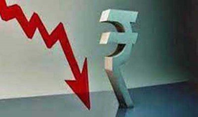 Rupee down 12 paise against USD