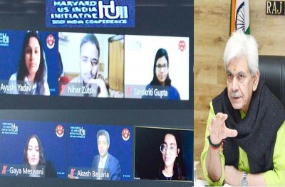 LG Manoj Sinha addresses Harvard US-India Initiative Annual Conference