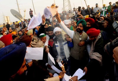 Farmers celebrating Lohri
