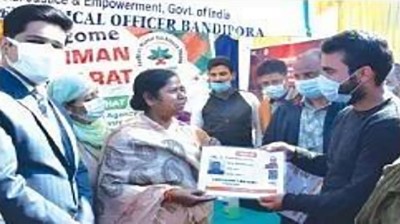 Union MoS Bhoumik E-inaugurates projects in Bandipora, Kashmir