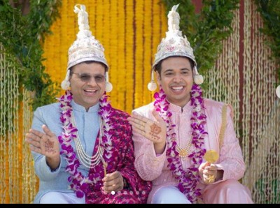 Hyderabad: Same-sex couple ties knot, ceremony attended by friends, family