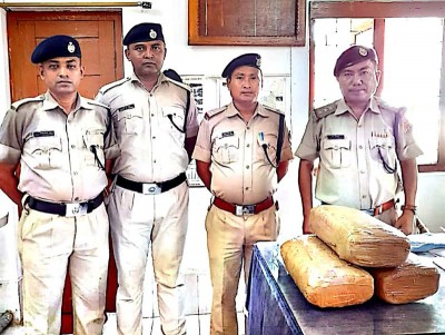 RPF/ N. F. Railway recovered ganja worth Rs. 8.94 lakh from trains and stations