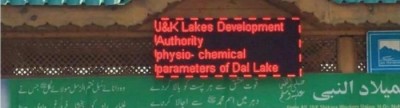 LAWDA installs LED display units on peripheries of Dal Lake