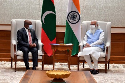 Foreign Minister of Maldives Abdulla Shahid calls on PM Narendra Modi