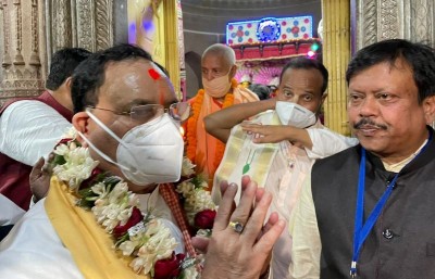 JP Nadda in poll-bound Bengal, tribal community welcomes him in Paschim Bardhaman