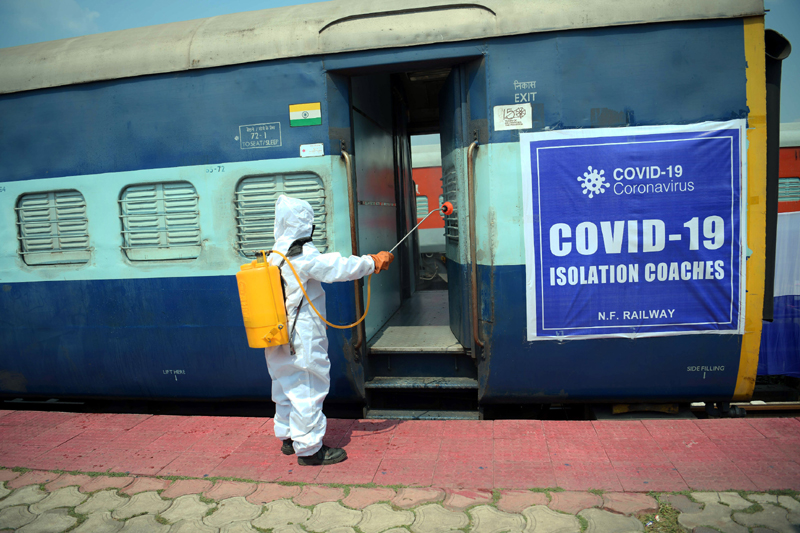 Train coaches converted into Covid isolation ward in Agartala