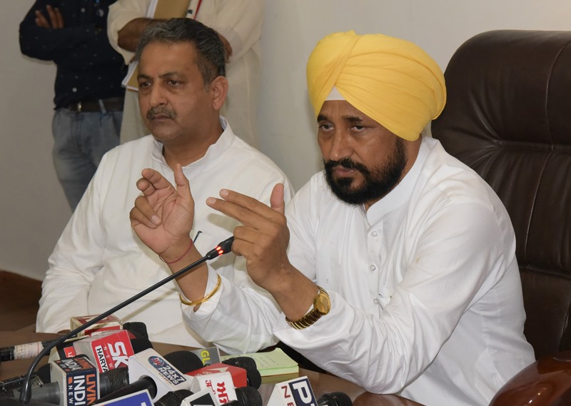 Punjab CM Charanjit Singh Channi addresses press conference