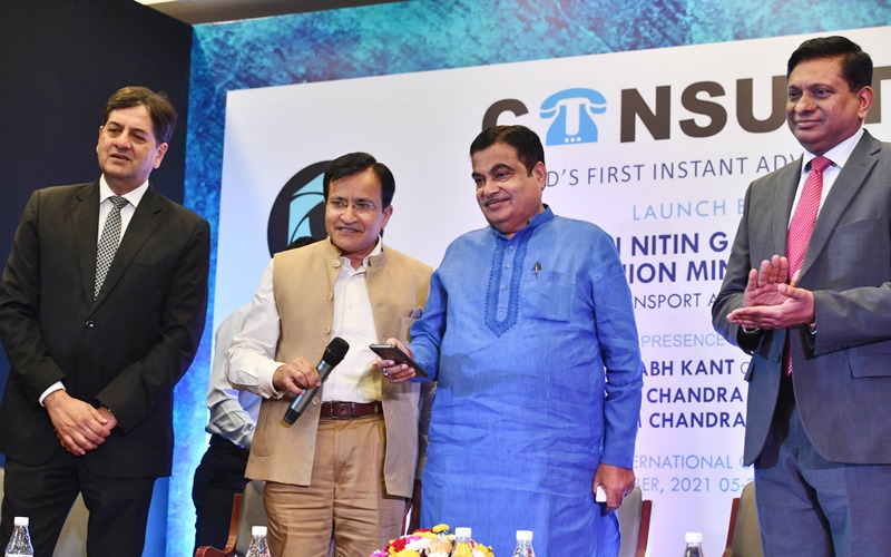 Nitin Gadkari launches World's First Instant Advice CONSULT App