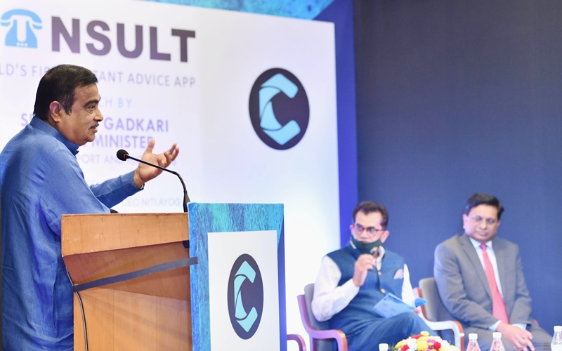 Nitin Gadkari launches World's First Instant Advice CONSULT App