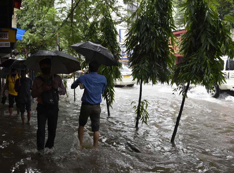 Glimpses of waterlogged roads after heavy rains in Kolkata